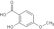 4-甲氧基水杨酸结构式