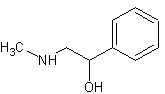 DL-α-(甲基氨甲基)苄醇结构式
