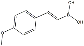 反-2-(4-甲氧基苯基)乙烯基硼酸结构式