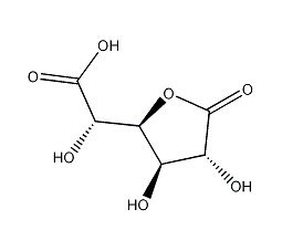 D-葡萄糖二酸1,4-内酯结构式