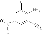 2-氨基-3-氯-5-硝基苯甲腈结构式