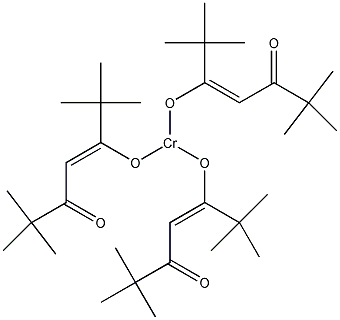 三(2,2,6,6-四甲基-3,5-庚二酮)鉻(Ⅲ)结构式