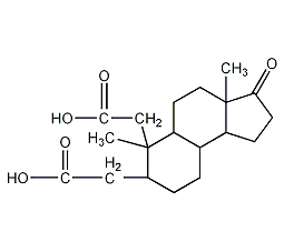 2,3-开环-5α-雄甾(烷)-17-酮-2,3-二羧酸结构式
