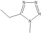 5-乙基-1-甲基-1H-四唑结构式
