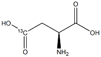 L-天冬氨酸-4-13C结构式