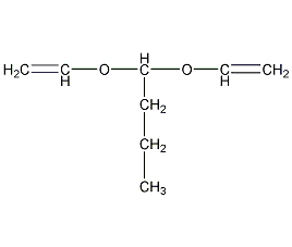 1,1-双(乙烯氧基)丁烷结构式