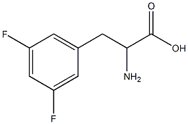 DL-3,5-二氟苯基丙氨酸结构式