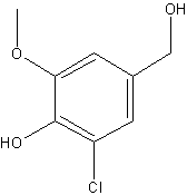 3-氯-4-羟基-5-甲氧苄基乙醇结构式