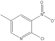 2-氯-5-甲基-3-硝基吡啶结构式