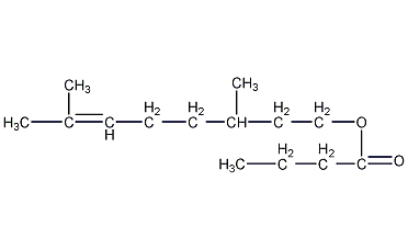 丁酸香茅酯结构式