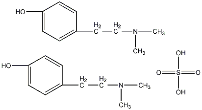 对二甲氨乙基苯酚合硫酸结构式
