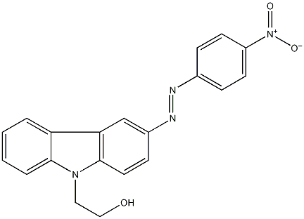 3-[(4-硝苯基)偶氮基]-9H-咔唑-9-乙醇结构式