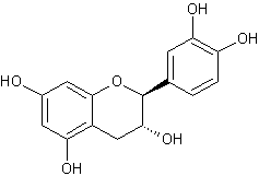 DL-儿茶素结构式