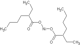 (2-乙基己酸-O)(异辛酸-O)镍结构式
