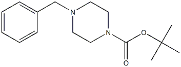 1-叔丁氧羰基-(4-苯甲基)哌嗪结构式
