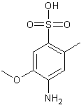 4-氨基-5-甲氧基-2-甲基苯磺酸结构式