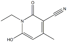 1-乙基-1,2-二氢-6-羟基-4-甲基-2-羰基-3-吡啶甲腈结构式