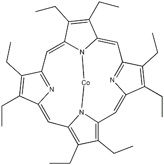2 3 7 8 12 13 17 18-八乙基-21H 23H-卟啉钴结构式