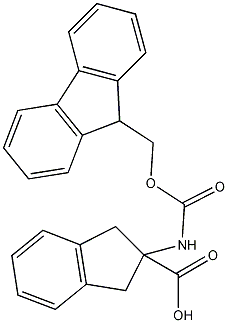 N-FMOC-2-氨基茚-2-甲酸结构式