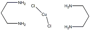 二(1,3-丙烷二胺)铜(II)二氯化物结构式