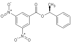 (S)-(+)-1-苯基乙基3,5-二硝基苯甲酸结构式