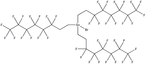 三(3,3,4,4,5,5,6,6,7,7,8,8,8-三全氟辛基)溴化锡结构式