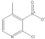 2-氯-4-甲基-3-硝基吡啶结构式