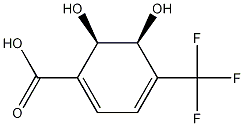 (2R,3S)-1-羧基-4-三氟甲基-2,3-二羟基环己基-4,6-二烯结构式