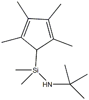 N-叔丁基-1,1-二甲基-1-(2,3,4,5-四甲基-2,4-环戊二烯-1-基)硅烷胺结构式