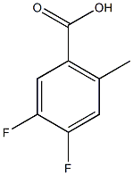 4,5-二氟-2-甲基苯甲酸结构式