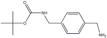 1-(N-叔丁氧羰基-氨甲基)-4-(氨甲基)苯结构式