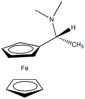 (R)-(+)-N,N-二甲基-1-二茂铁乙胺结构式
