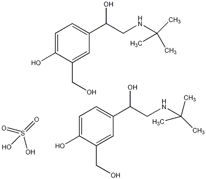 沙丁胺醇硫酸盐结构式