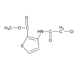 3-[(2-氯乙酰)氨基]噻吩-2-甲酸甲酯结构式