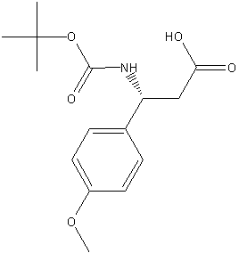 (R)-Boc-4-甲氧基-β-苯丙氨酸结构式