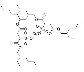 磺基丁二酸-1,4-二(2-乙基己基)酯钙盐结构式