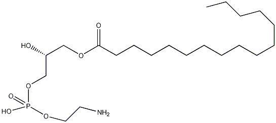 1-棕榈-sn-甘油-3-磷酸乙醇胺结构式