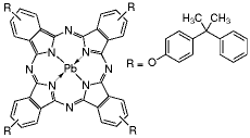 四(4-枯基苯氧基)酞菁铅(II)结构式