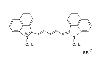 1-丁基-2-[5-(1-丁基-1H-苯并[cd]吲哚-2-亚基)-戊-1,3-二烯基]-苯并[cd]吲哚四氟硼酸盐结构式