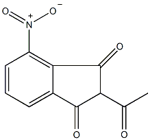 2-乙酰基-4-硝基-1,3-铟烷二酮结构式