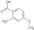 4-甲氧基-2-甲基苯甲酸结构式