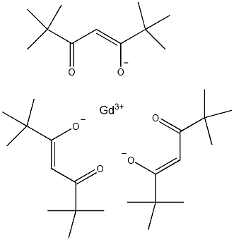 三(2,2,6,6-四甲基-3,5-庚二酮)钆 (Ⅲ)结构式