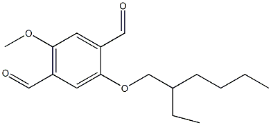 2-甲氧基-5-(2'-乙基己氧基)对苯二甲醛结构式