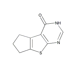 1,2,3,5-四氢-8-硫杂-5,7-二氮-环戊基[a]茚-4-酮结构式