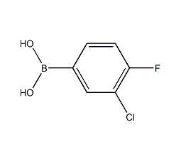 3-氯-4-氟苯硼酸结构式