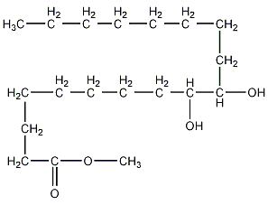 9,10-二羟基甲基酯硬脂酸结构式