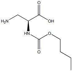 N-3-(叔丁氧羰基氨基)-L-丙氨酸结构式