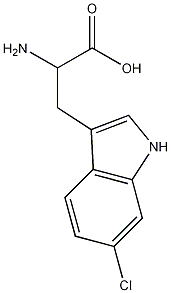 6-氯-DL-色氨酸结构式