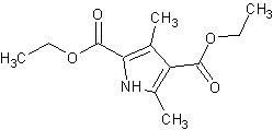 2,4-二甲基吡咯-3,5-二羧酸二乙酯结构式
