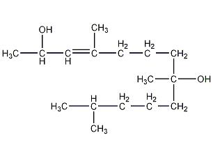(3E)-4,8,12-三甲基-3-十三碳烯-2,8-二醇结构式